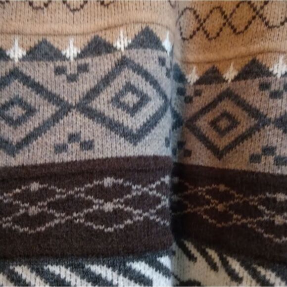 COZY KNIT FAIR ISLE FISHERMAN VINTAGE 80S 90S UGLY WINTER SWEATER GRANDP… - Picture 14 of 15